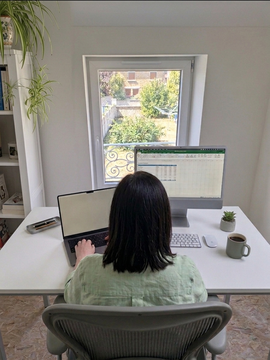 Dominique Beaudouin dans son espace de travail